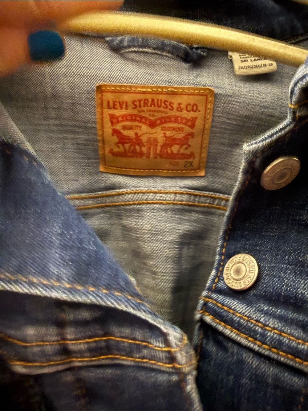 Levi's Classic Dark Blue Denim Jacket xXL - Picture 2 of 3